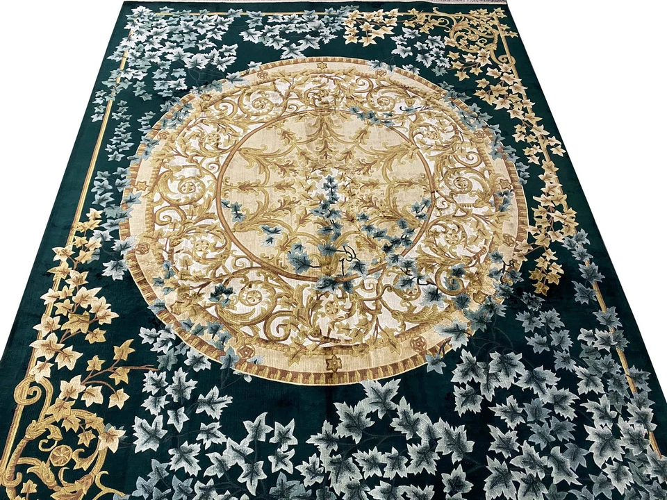 8x10 Amazing Quality Handmade Rug French Savaneri Pattern #PIX-13325 - Image 3 of 4