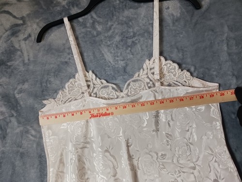 Private Luxuries Nightgown Womens XL Lace Satin Floral Slip Dress Sleepwear - Picture 7 of 8