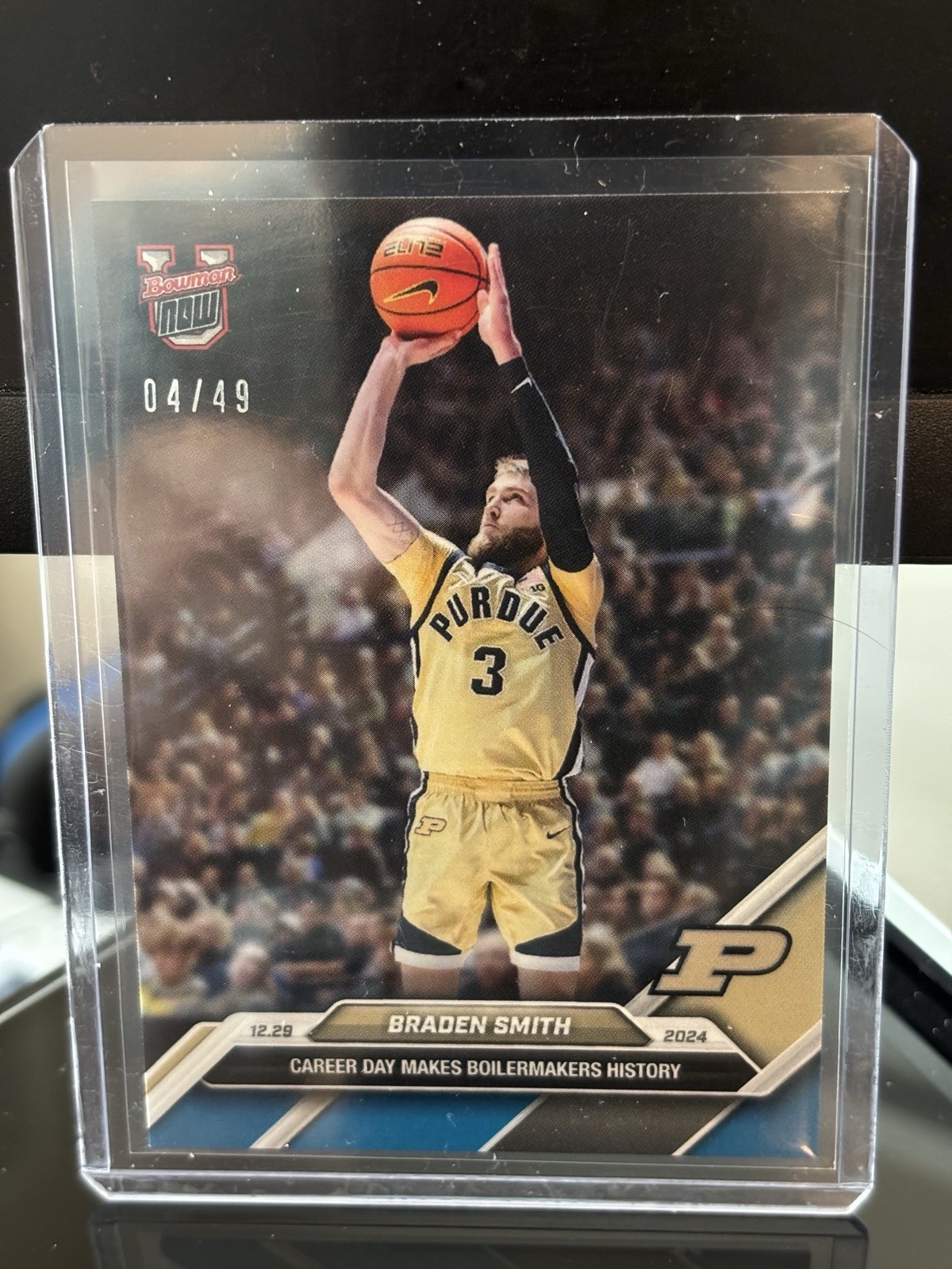 2024-25 Bowman U Now Topps #36 Braden Smith Blue Parallel Card #d /49