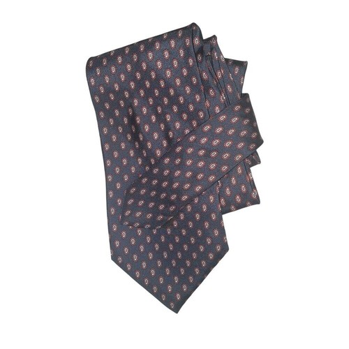 Printable Sign Photo ITALIAN SILK TIE Paisley Navy Blue Burgundy Red small print Corporate ...
