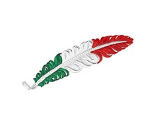 Montana Silversmiths Hat Feather Mexico Flag Painted HF4059MEX