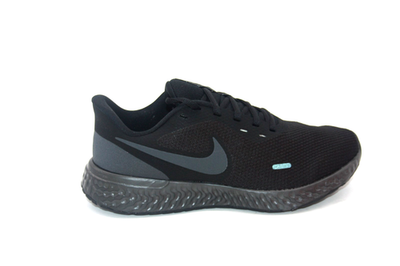 Nike Men Revolution 5 Extra Wide Black Anthracite Sneaker Monochrome Sneaker 10W Nike Revolution 5 Extra Wide Black Anthracite for Sale  main image 4