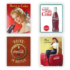 Coca Cola Classic Vintage Bar Wall Art Print 8 x 10 inches, Red, White, Black 