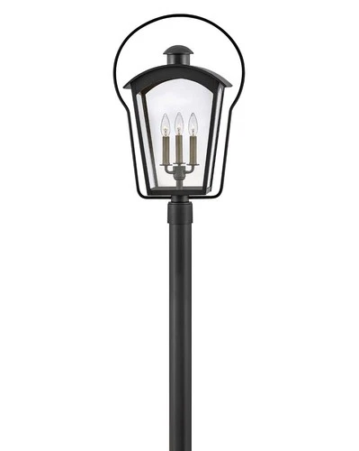 Hinkley Yale 26 3/4" High Black 3-Light Outdoor Post Light - Picture 3 of 8