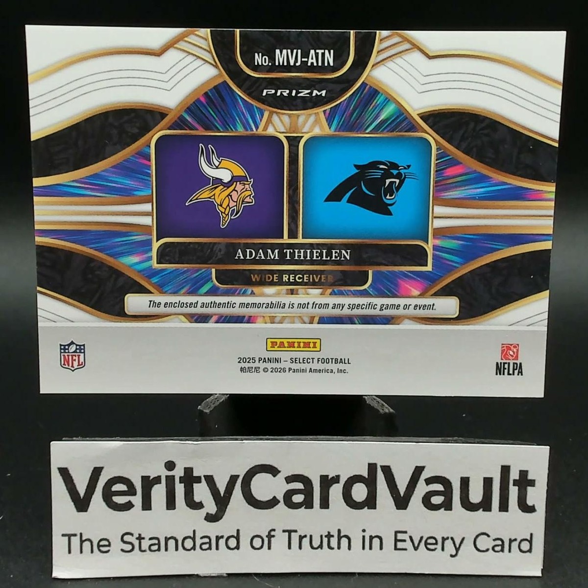 Adam Thielen 2025 Panini Select Multiverse Jerseys - Blue Prizm