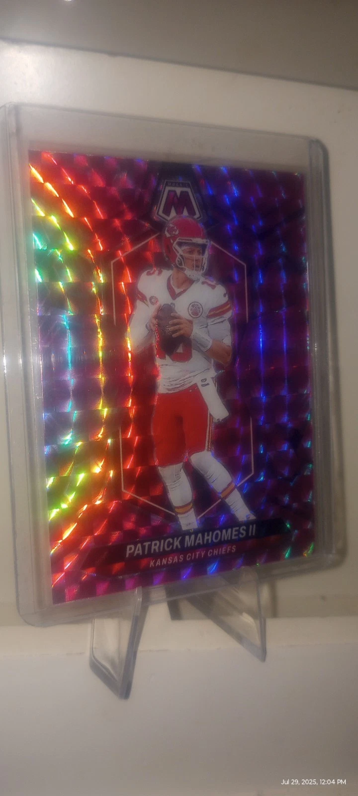 2024 Panini Mosaic Patrick Mahomes II Camo Pink Mosaic #106 Kansas City Chiefs