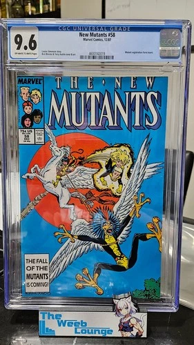 New Mutants #58 CGC 9.6 Marvel Comics 1987 (Hard to find high grade)