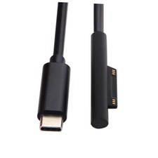Cable USB 3.1 Type C USB-C DC 12-15V Compatible with Surface Black Magnetic