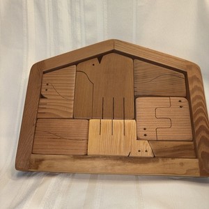 Wooden Hand Cut 12 Piece Animal Puzzle
