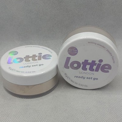 (2) Lottie London Ready Set Go Warm Translucent Setting Powder .52 oz