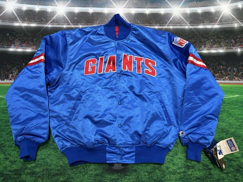 Vintage 90’s New York Giants Satin Starter Bomber Jacket, Men’s Size Large NWT - Image 1