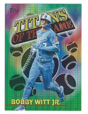 2026 Topps BOBBY WITT JR. Titans Of The Game Green Foil #/99 Royals