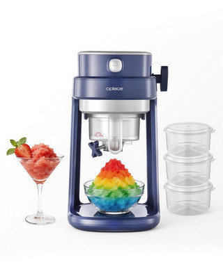 Shaved Ice Machine for Home,One-Press Operation Electric Snow Cone Maker with Bl