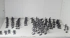Vintage Marx WWII German Soldiers Gray Plastic 56 Figures 13 Poses Lot