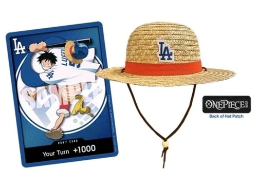 2026 DODGERS ONE PIECE MONKEY D. LUFFY CARD PROMO W/ NEW HAT! (6/2) PRESALE