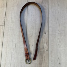 Leegin Leather Belt Brown Size 34 Brass Buckle USA Made Western Vintage
