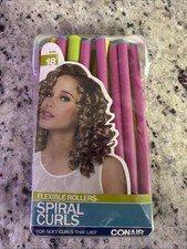 Conair SPIRAL CURLS Flexible Rollers Set of 18 Soft Hair Curlers Bendable
