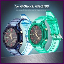 Resin Strap With Case for Casio G-Shock GA-2100 Men Women Replacement TPU Rubber