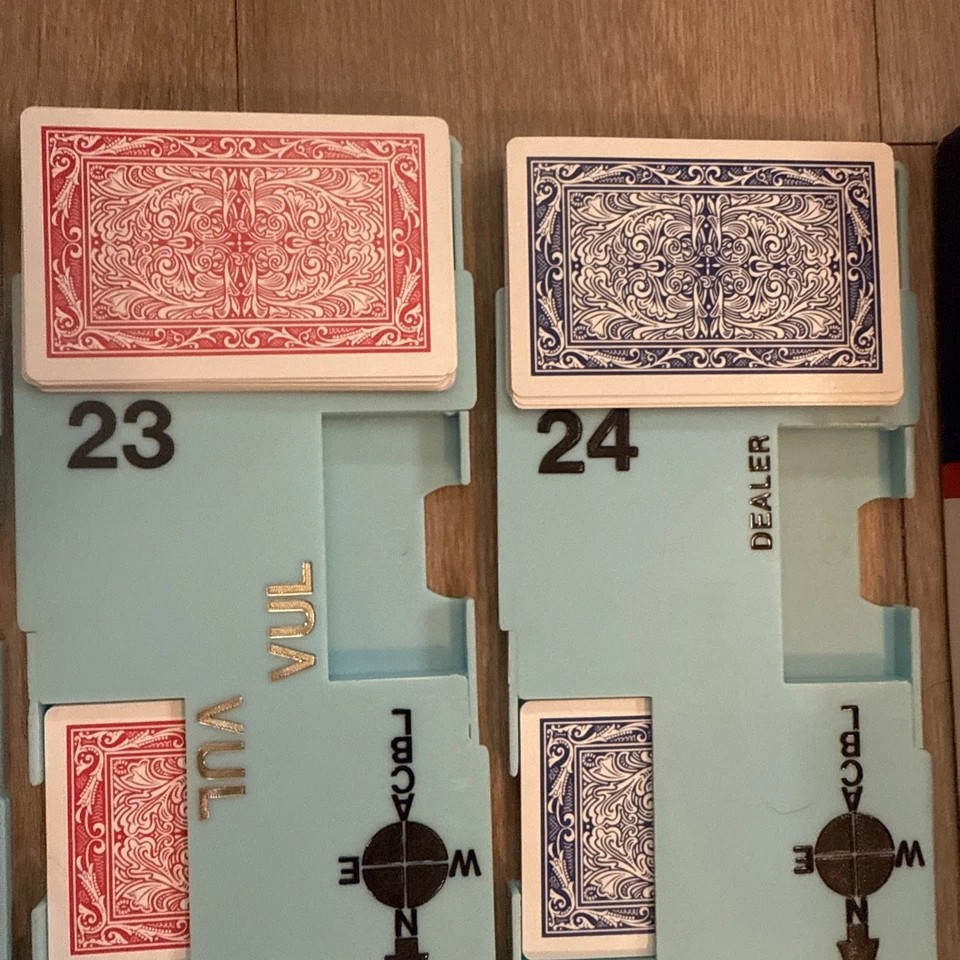 ACBL Duplicate Bridge Boards Set 21-36 Plastic blue boards 16 & 9 VTG Card Decks - Image 4 of 4