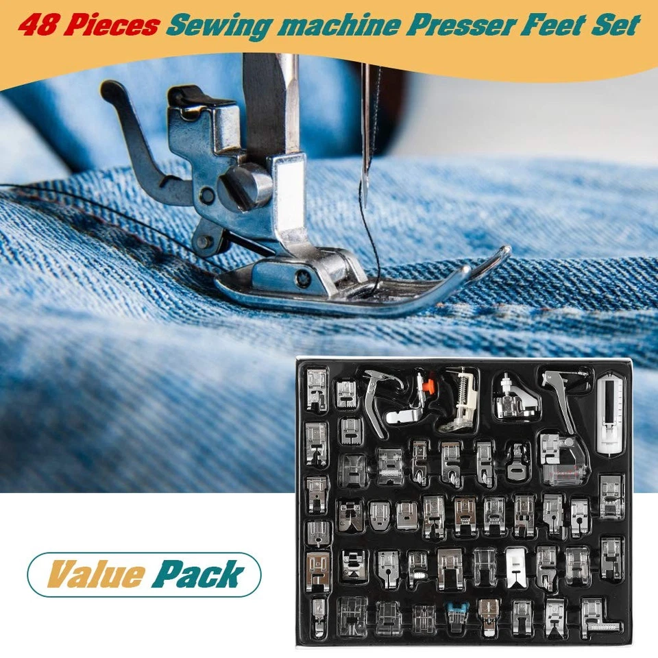 48Pcs Sewing Machine Presser Feet Foot Set for Brother, Babylock, Singer, Jan... - Image 3 of 4