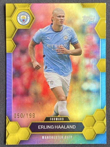 Erling Haaland 2023-24 Topps Manchester City Team Set Yellow Base /199 #20
