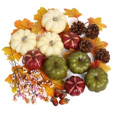 32 PCS Fall Pumpkins Set for Autumn Thanksgiving Halloween Home Decor