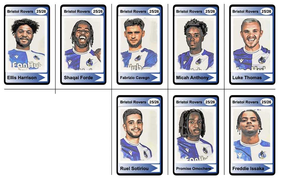 BRISTOL ROVERS - 25/26 ENGLISH LEAGUE TWO BASE SET - Trading Cards - Image 4 of 4