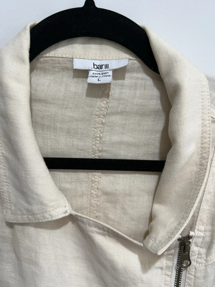 Chaqueta Moto Bar III Lino Talla L — Ligera, Cremallera Asimétrica Foto 3 de 4