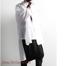 Korean Style Long-sleeved Men's Shirt Mid-length Hairstylist Nightclub Handsome