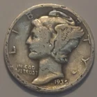 Nicer Low Mintage 1935 P Winged Liberty Head Mercury Dime