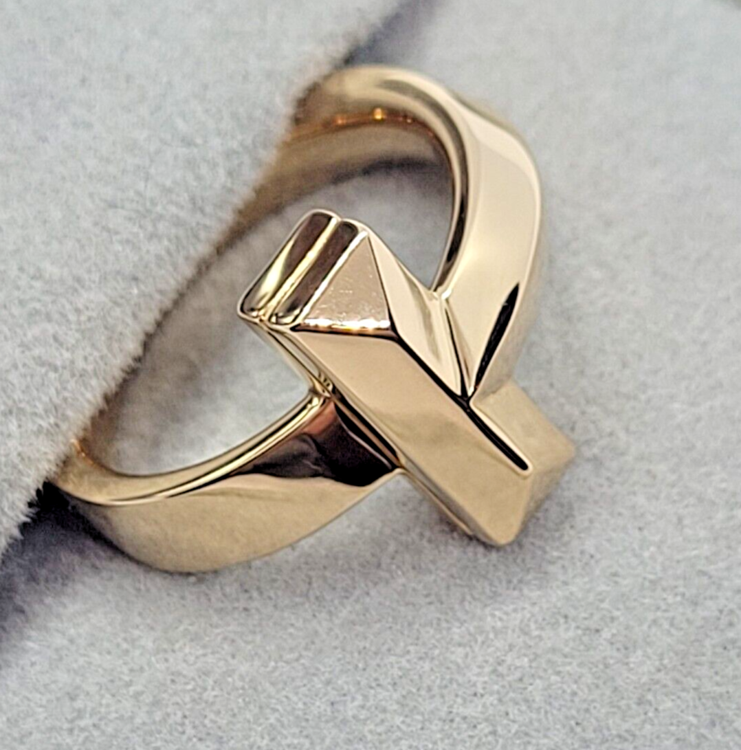 Tiffany & Co. T1 Ring - 18K Rose Gold, Size 4.5, Iconic 