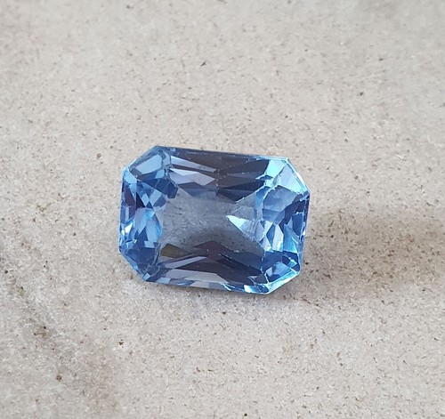 Gemme sciolte 8,05 ct impeccabili AAA blu Paraiba laboratorio tormalina coltivate taglio ottagono - Foto 5 di 8