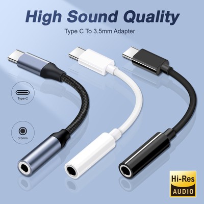 For Samsung Z Fold6 5 4 3 Flip6 5 USB-C to 3.5mm Aux Jack Adapter Earphone Cable