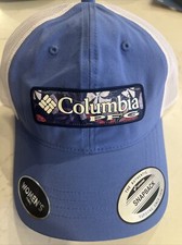 NEW Columbia Women's PFG Ponytail Patch Snap Back Cap Blue