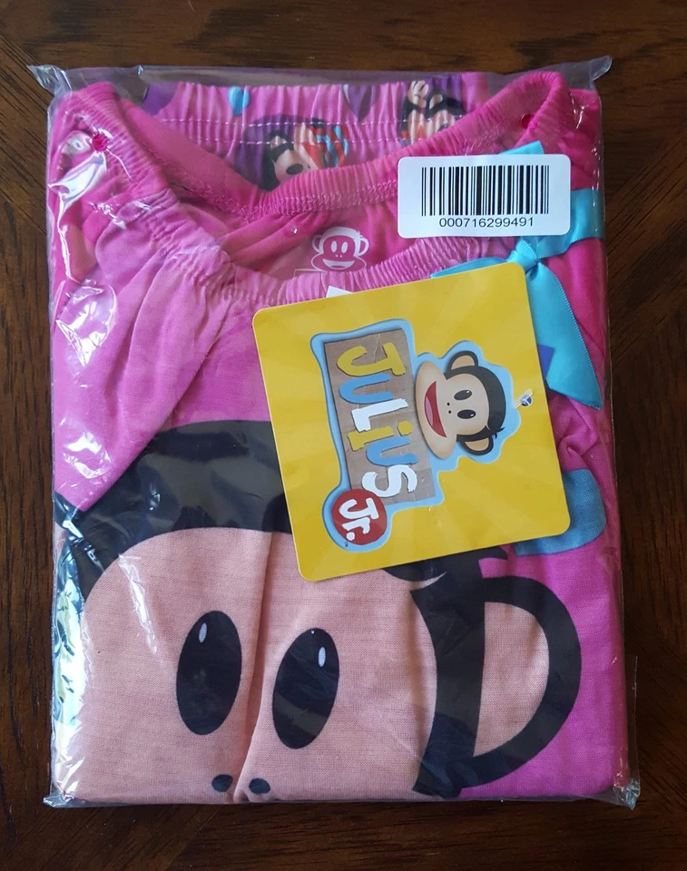 Niñas Niños Paul Frank Julius Jr Niño Pequeño Rosa Poli Mangas Largas Pijama, 3T o 4T Foto 3 de 4