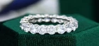 Vintage 4.50 Ct Round Full Eternity Forever One Wedding Band 925 Silver
