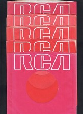 5 pcs - RCA Records Original Co 7" 45RPM Paper Sleeves - Lot - Used