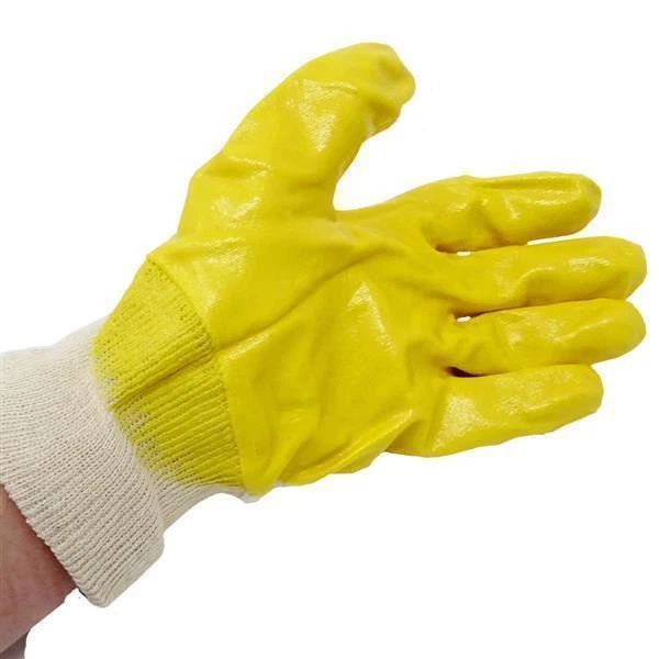 SBS® Nitrilhandschuhe Gelb mit Strickbund Gr. 7/8/9/10/11 Montagehandschuhe - Bild 2 von 4