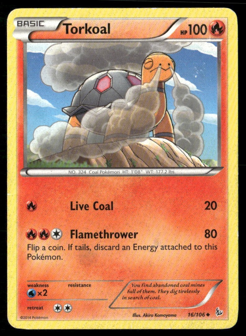2014 XY Flashfire Set Pokemon Card 016  Torkoal LP