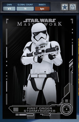 Topps Star Wars Card Trader 2020 FO Stormtrooper Masterwork Black 78cc Epic