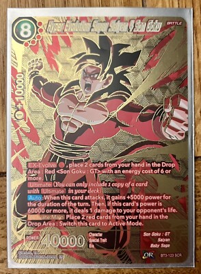 DBS TCG - BT3-123 SCR - Hyper Evolution SS4 Son Goku (Collectors Alt Art) *NM*