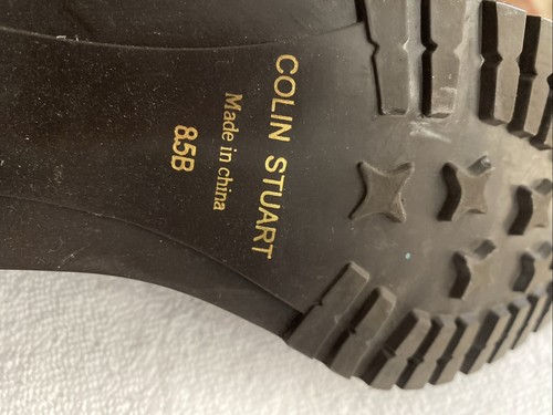 Colin Stuart Wom 8.5 B Brown Leather Boots Treaded Outsoles/Buckle Embellishment - Picture 6 of 14