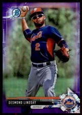2017 Bowman Chrome Purple Refractor Desmond Lindsay 193/250 New York Mets