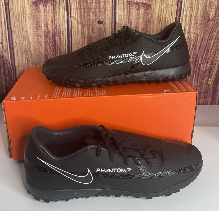 Sz 10 Men NIKE PHANTOM GT2 ACADEMY TF BLACK-DARK SMOKE GREY Sz 10 Men NIKE PHANTOM GT2 ACADEMY TF BLACK-DARK SMOKE GREY