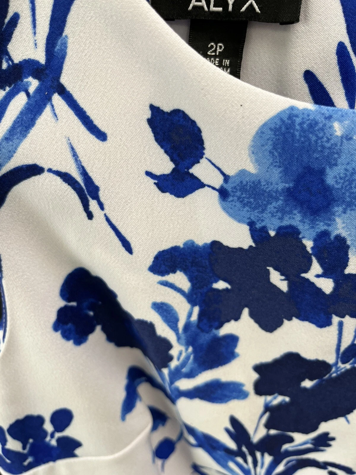 Bellissimo ❤️ Abito Alyx Blu e Bianco Disegno Floreale Taglia 2P.