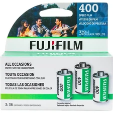 New Fujifilm Fuji 400 ISO Color 35mm Film 3 Pack 36 Exposure EXP 06/2025
