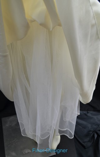 Jordan bridal wedding Dress short gown cream vintage 80 bride S/S Size 9 10 NEW - Picture 6 of 6
