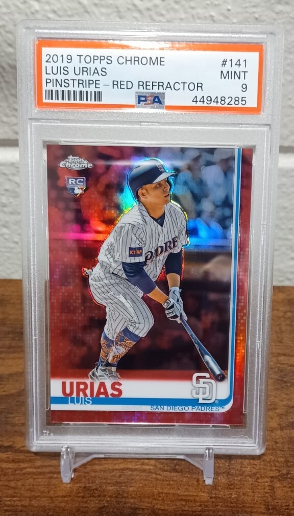 2019 Topps Chrome Luis Urias RC #141 Red Refractor 5/5 PSA 9 Mint