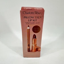 Charlotte Tilbury Mini Pillow Talk Duo Lip Kit Long Lasting Lipstick 0.02 Oz New