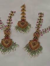 Earrring with Saharry and matching Teeka beautiful Indian/Pakistani Jewelry